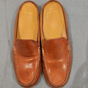 Cole Haan Women's Golden Tan Leather Slip-Ons